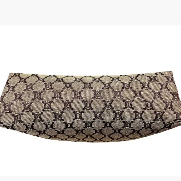 Celine Vintage Cosmetic Pouch Macadame or Triomphe Style Coated Canvas  EUC - Picture 5 of 12